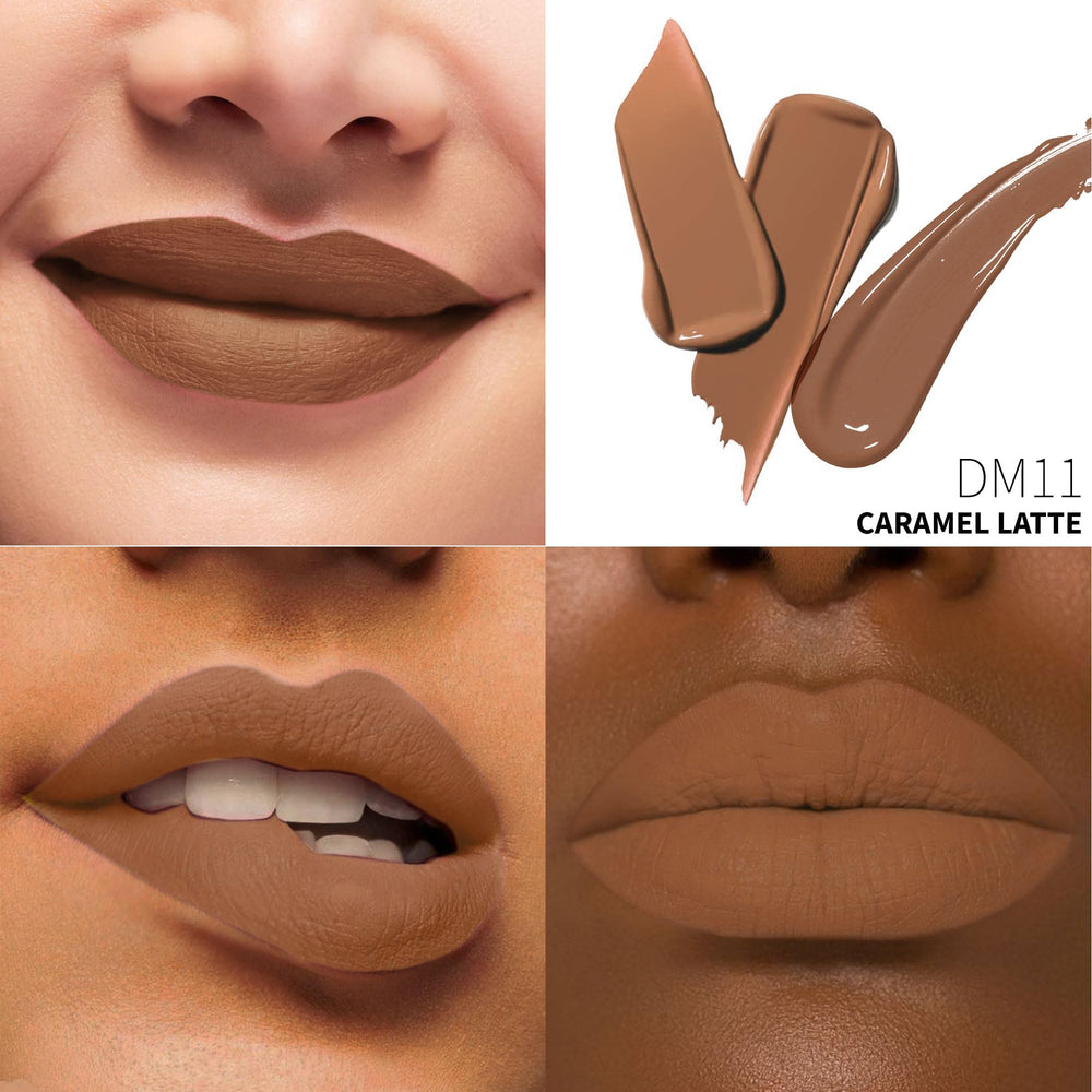 Depuplum matte lipstick with precise flocked-tip applicator for clean application.