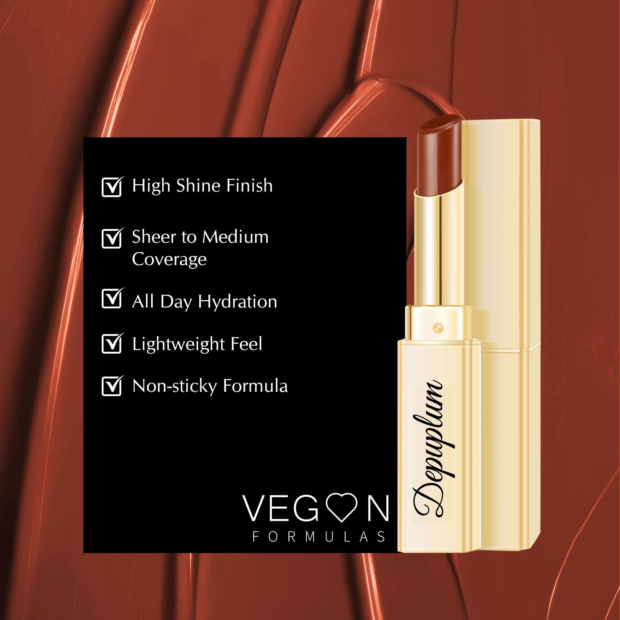 Depuplum lip gloss texture in creamy finish for lips