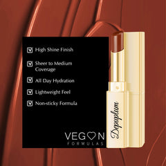 Depuplum lip gloss texture in creamy finish for lips