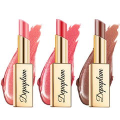 Depuplum pink-red-brown lip color set pack shot for daily wear.