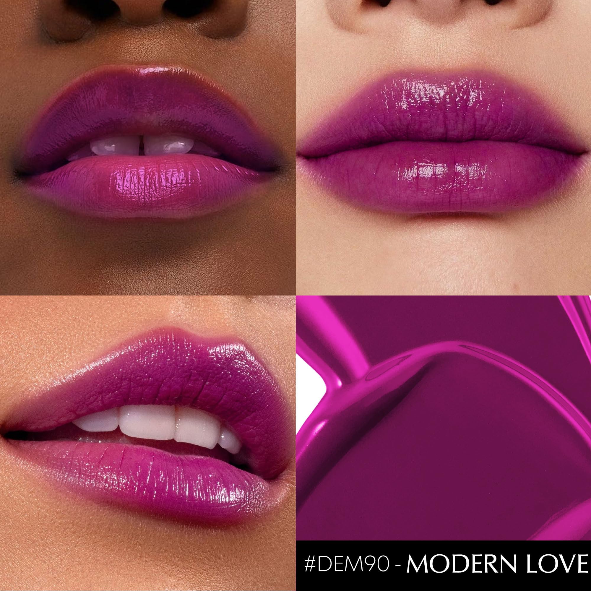 Depuplum Purple Lipstick application on lips with smooth color and comfort.