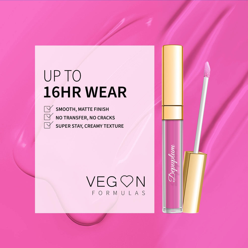 Depuplum Vegan formula with rose oil for soft, nourished lips