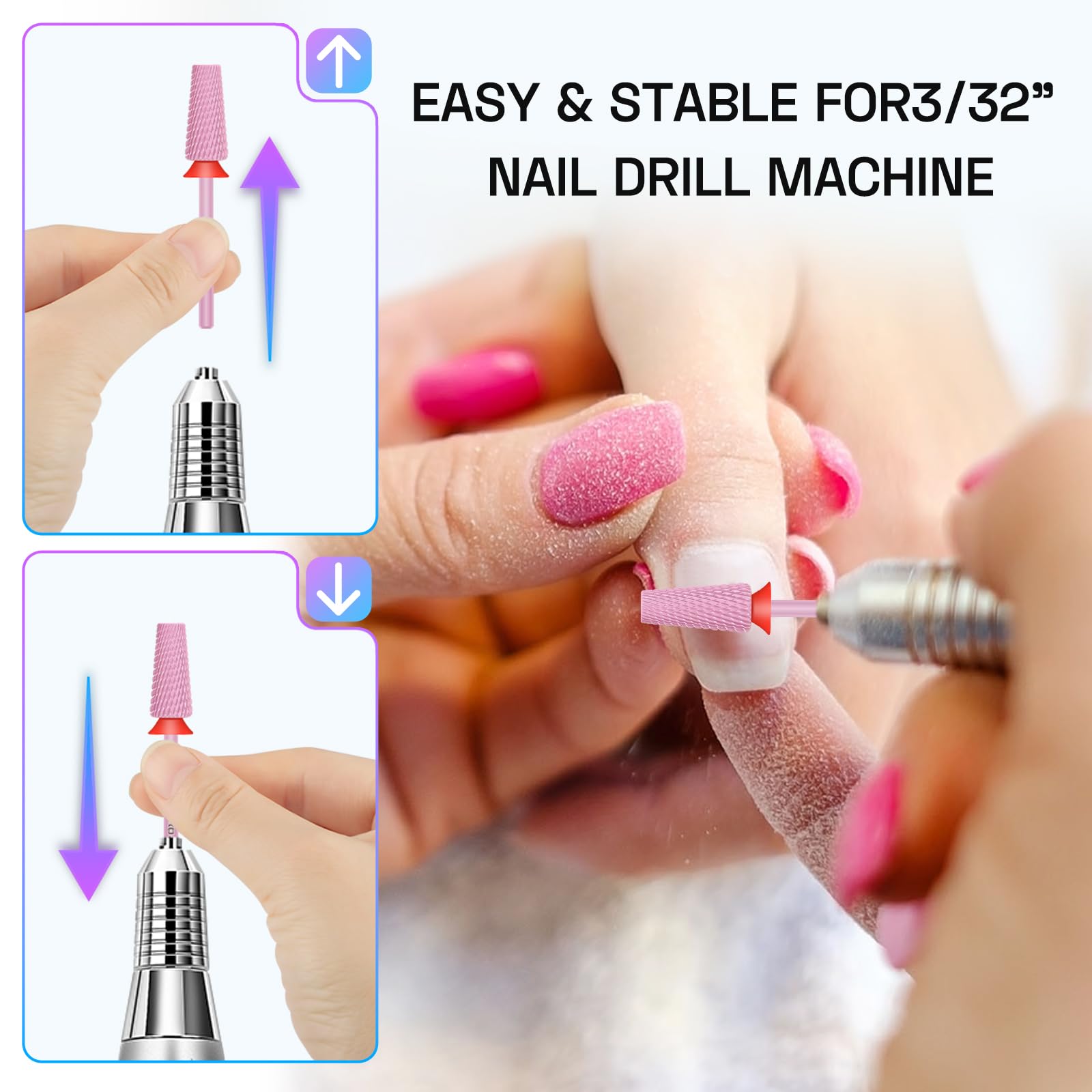 Depvko lightweight, portable nail drill bits for easy storage and carry.