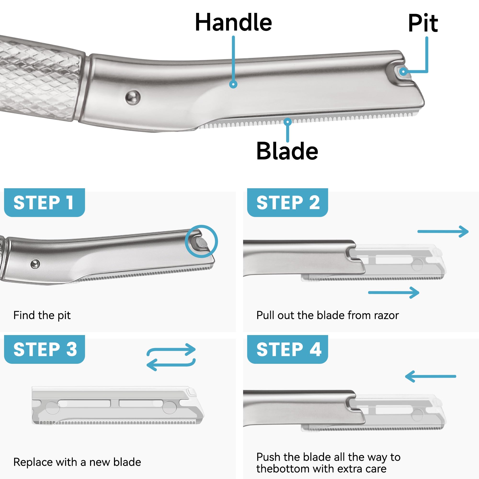 Derloyo blade refill compact size enabling quick changes during grooming.