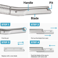 Derloyo blade refill compact size enabling quick changes during grooming.