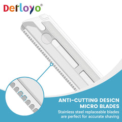 Derloyo protective packaging keeps blades clean and hygienic before use.