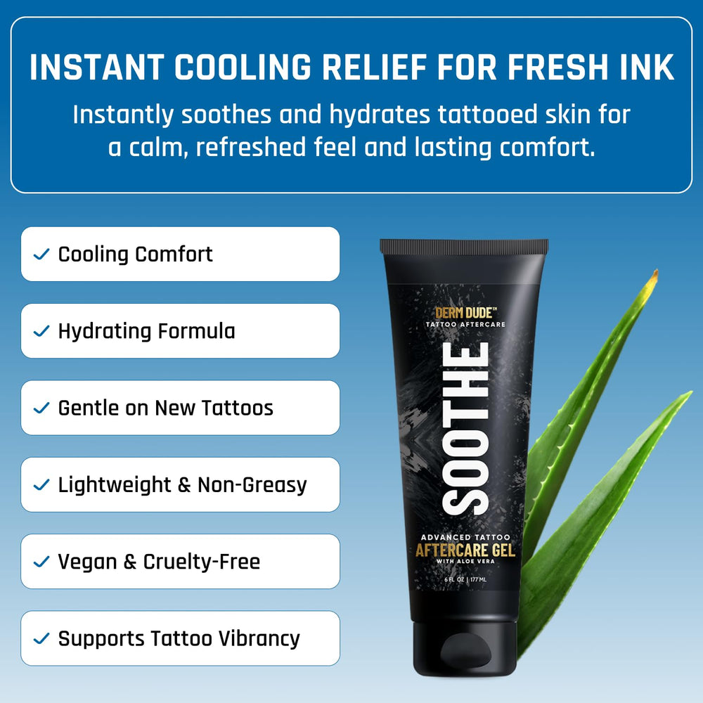 Derm Dude Aloe Vera cucumber Vitamin C ingredients provide hydration and soothing support