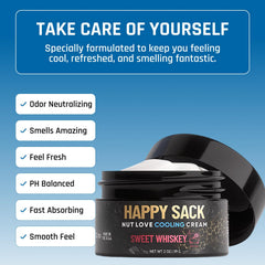 Derm Dude Happy Sack Ball aluminum-free cream offers long-lasting freshness without harsh metals