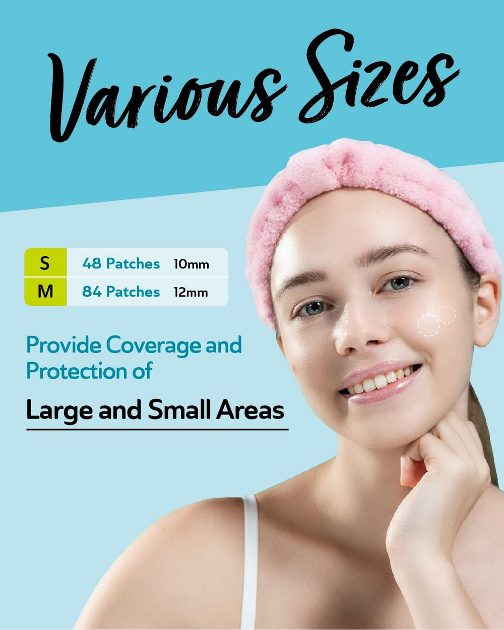 DERMA ANGEL hydrocolloid patch close-up highlights secure adhesion
