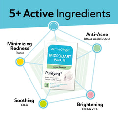 DERMA ANGEL hydrocolloid patch supports skin-friendly healing around blemishes.