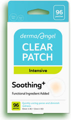 DERMA ANGEL patch on face for discreet redness reduction