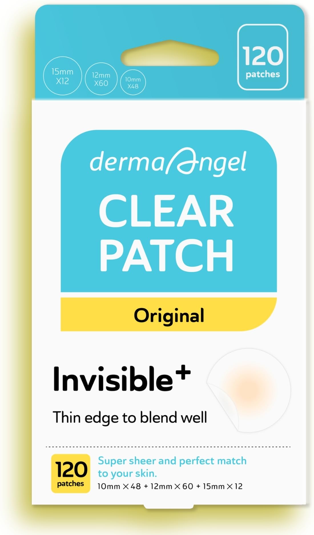 DERMA ANGEL ultra-thin edge patch blends discreetly under makeup for cystic acne care