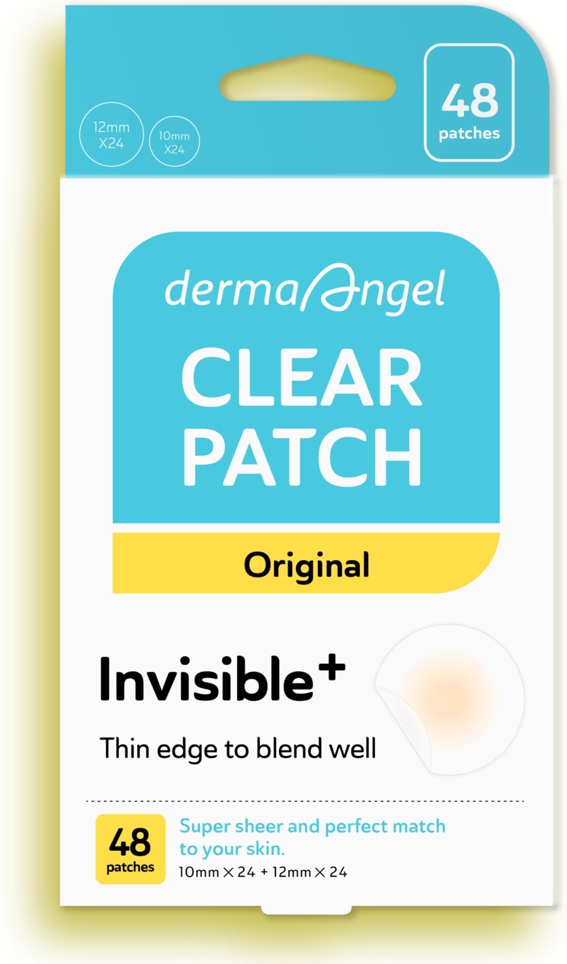 DERMA ANGEL ultra-thin edge patches blend invisibly under makeup for cystic pimples