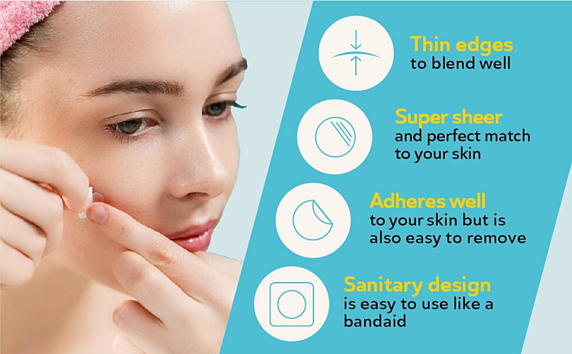 DERMA ANGEL waterproof skin patch stays in place during activities