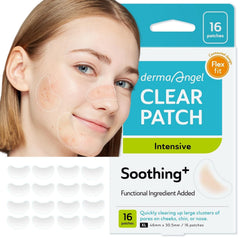 DERMA ANGEL XL patches on the nose provide discreet, targeted blemish coverage.