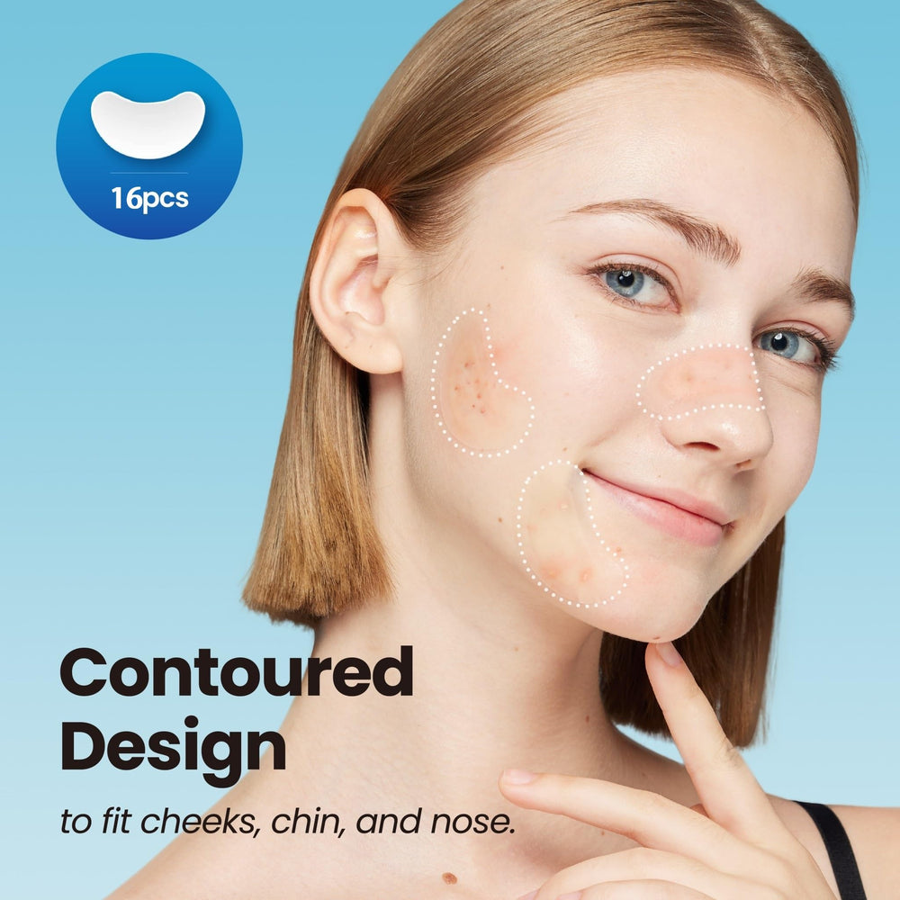 DERMA ANGEL XL patches on the nose demonstrate discreet, skin-matching coverage.