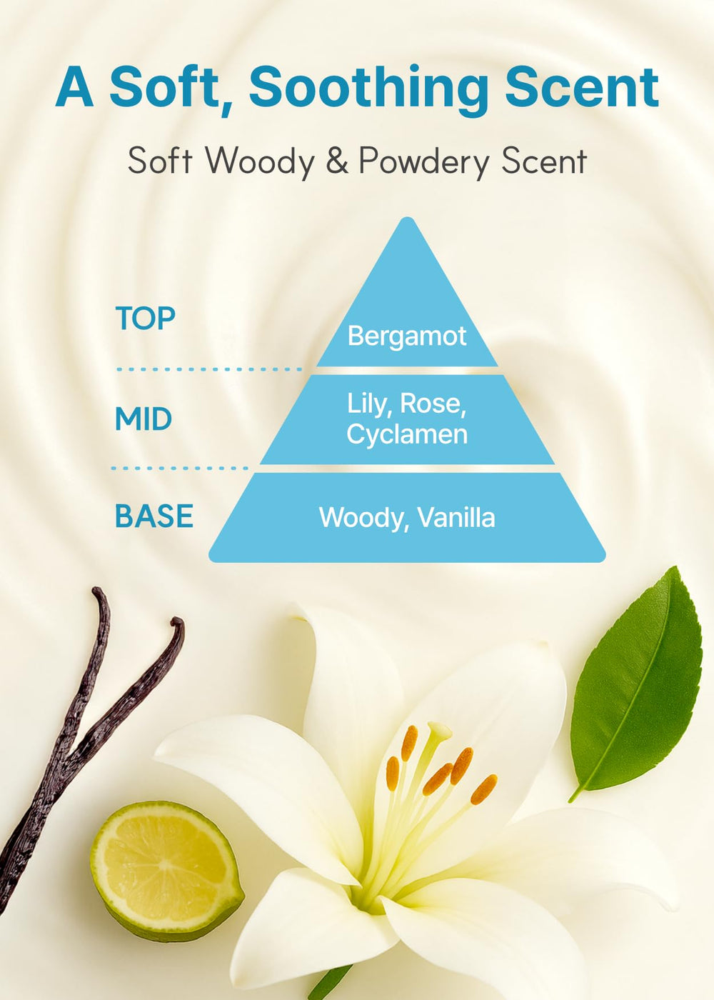 Derma B Daily Moisture product on shelf evokes bergamot and vanilla fragrance