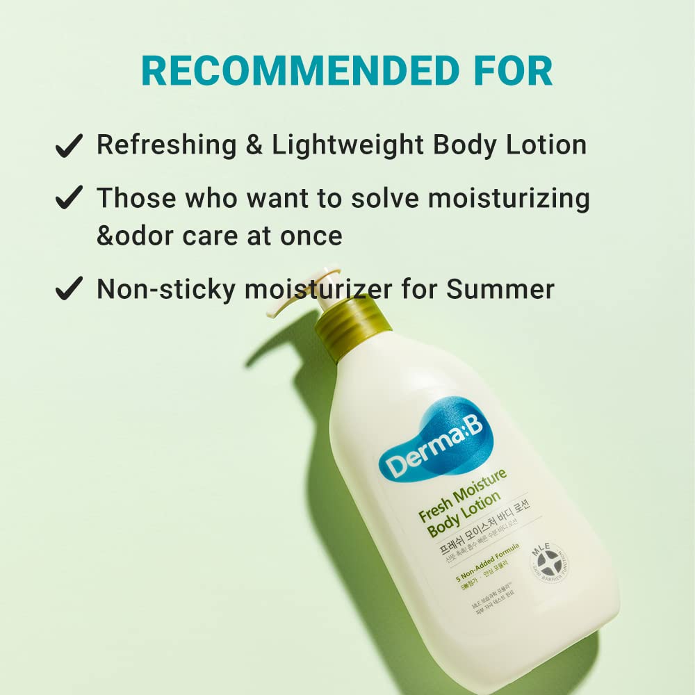Derma B MLE technology layering visual suggests skin barrier support.
