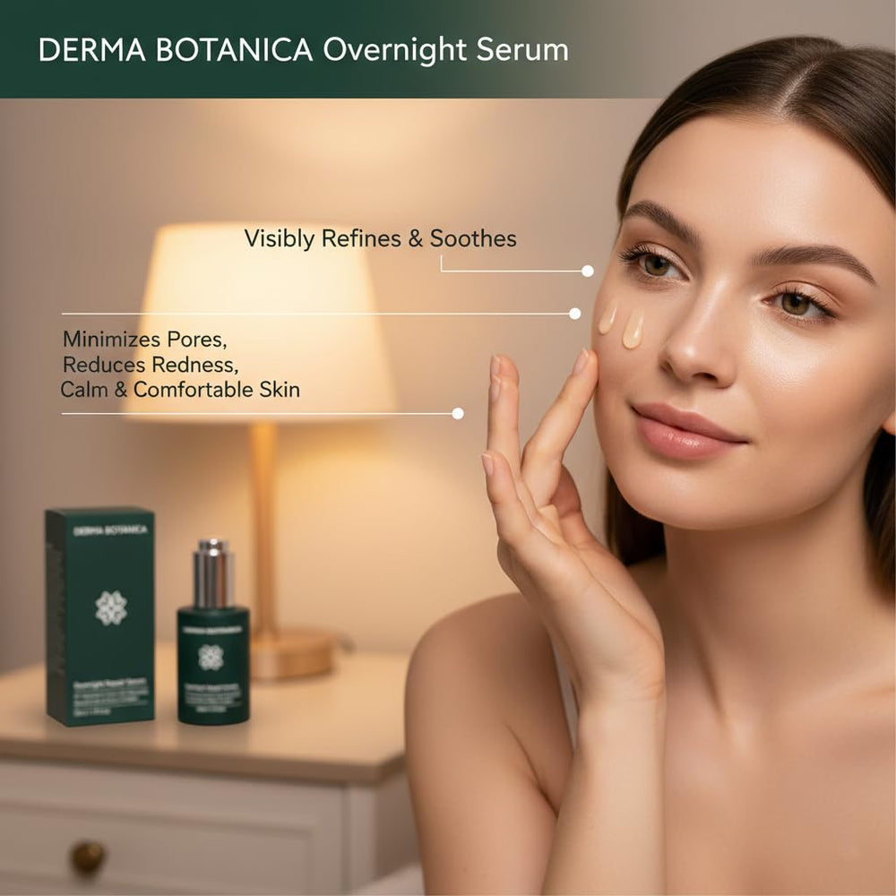 Derma Botanica Sérum Nuit, éclat discret sur le visage au réveil