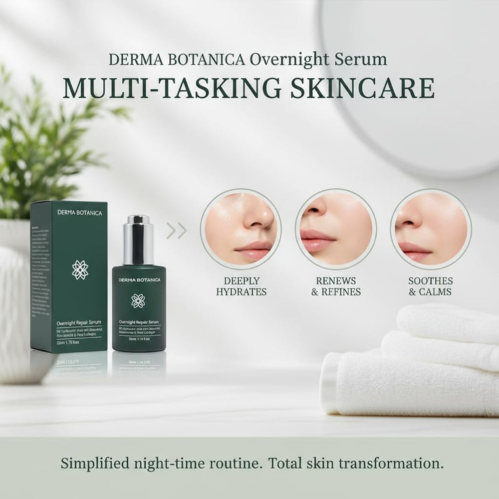 Derma Botanica Sérum Nuit, étiquette lisible, formule propre et éthique