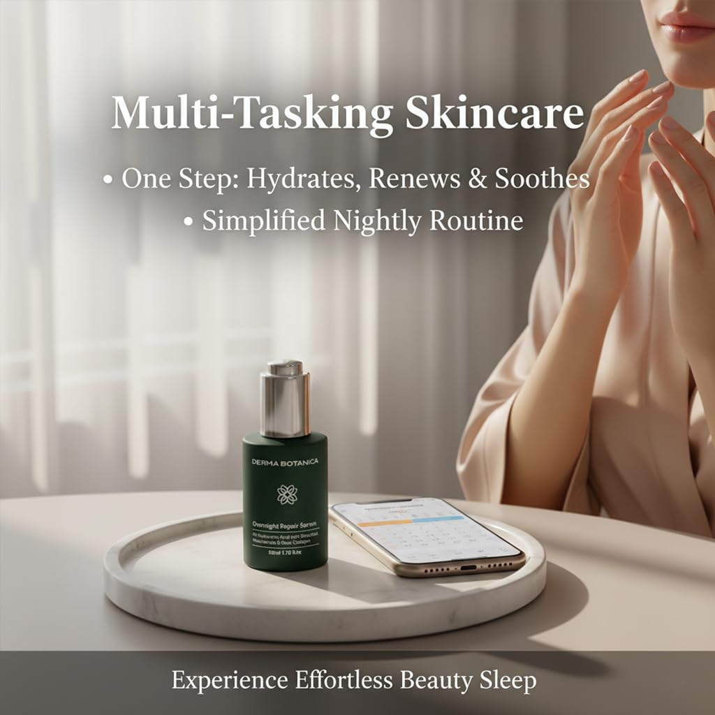 Derma Botanica Sérum Nuit, ingrédients clés, nuits plus sereines et peau renouvelée