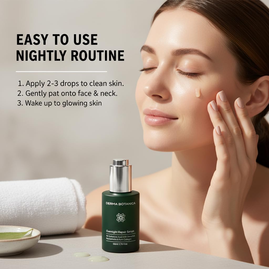 Derma Botanica Sérum Nuit, peau lisse et prête pour le jour suivant