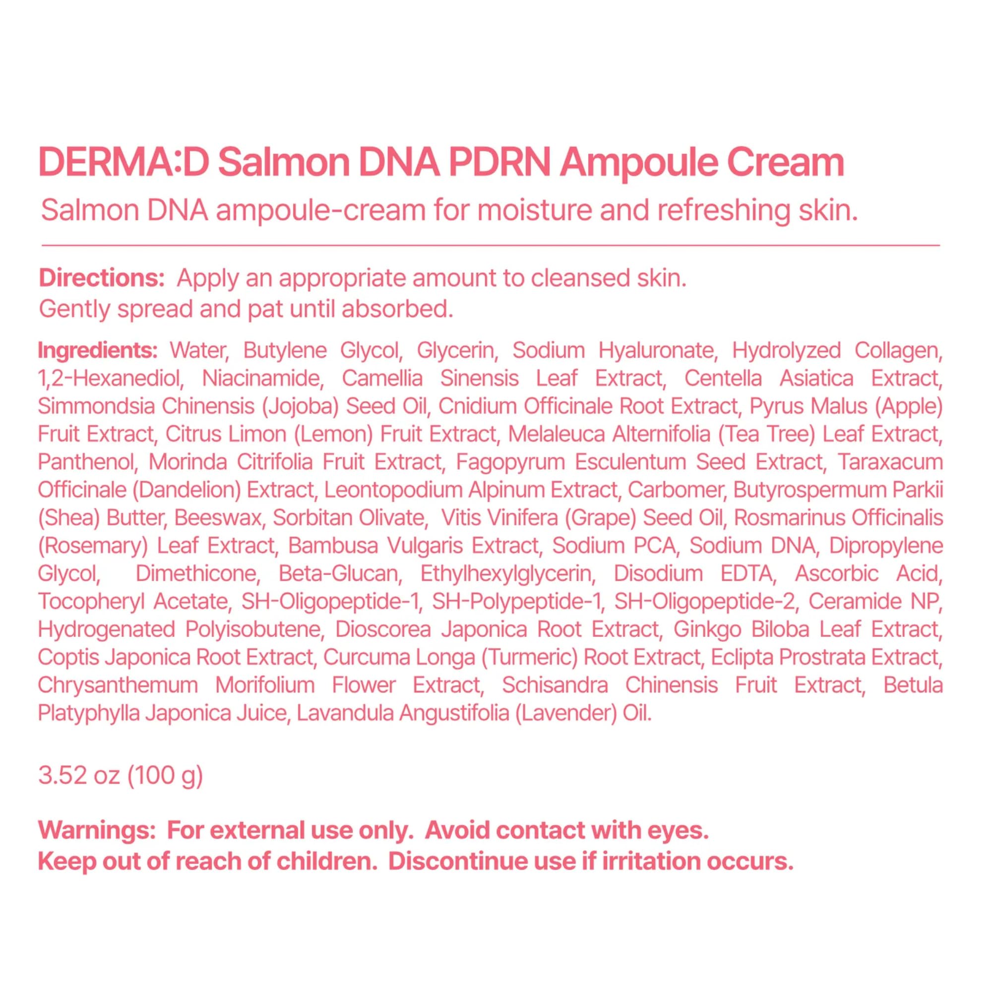 DERMA:D PDRN Ampoule Cream glow after use implies refreshed skin