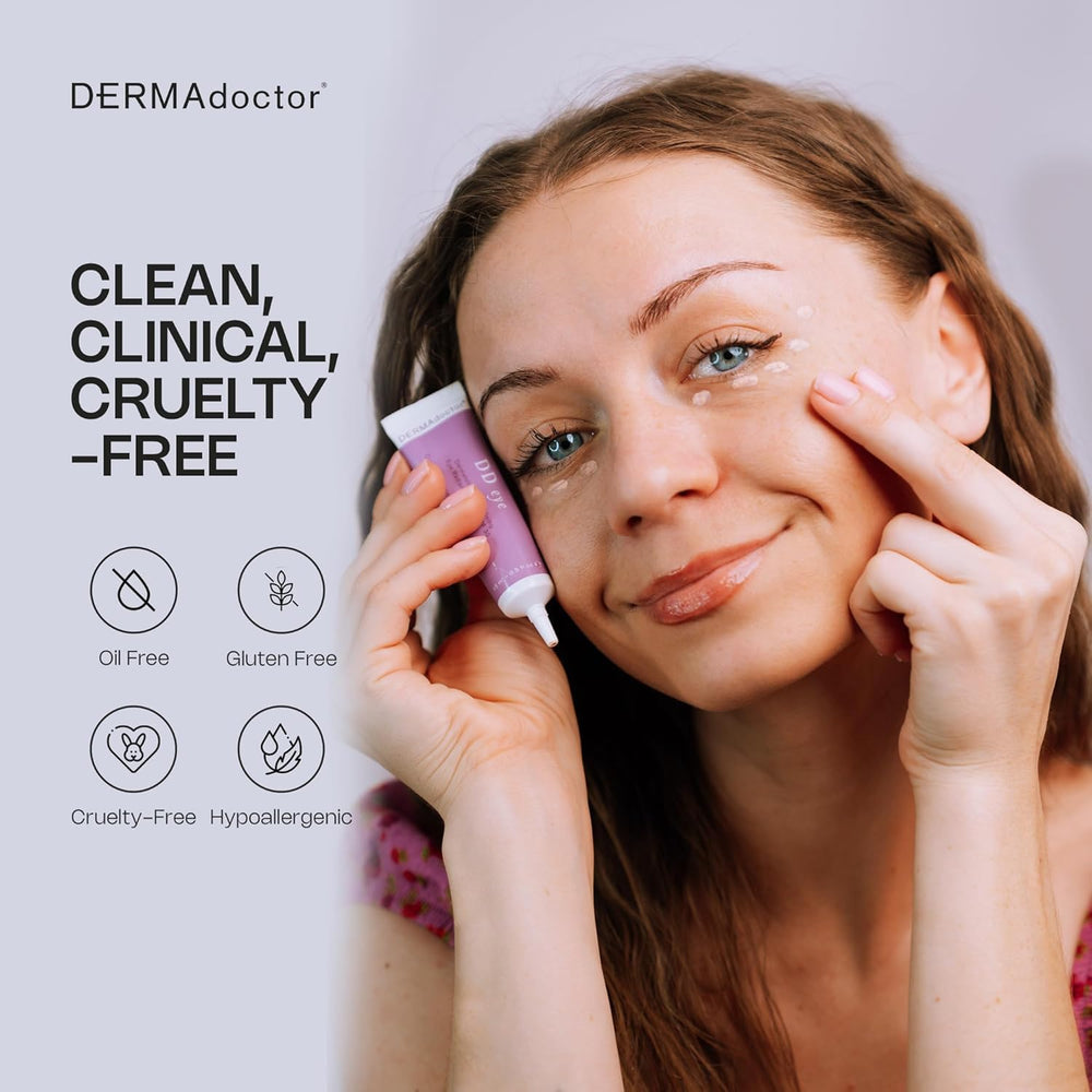 DERMAdoctor eye cream hydrates with aloe coconut oil and jojoba esters for smooth makeup.