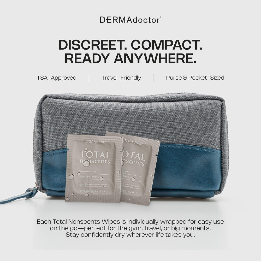 DERMAdoctor Deodorant Wipes used on hands for dry grip and odor control.