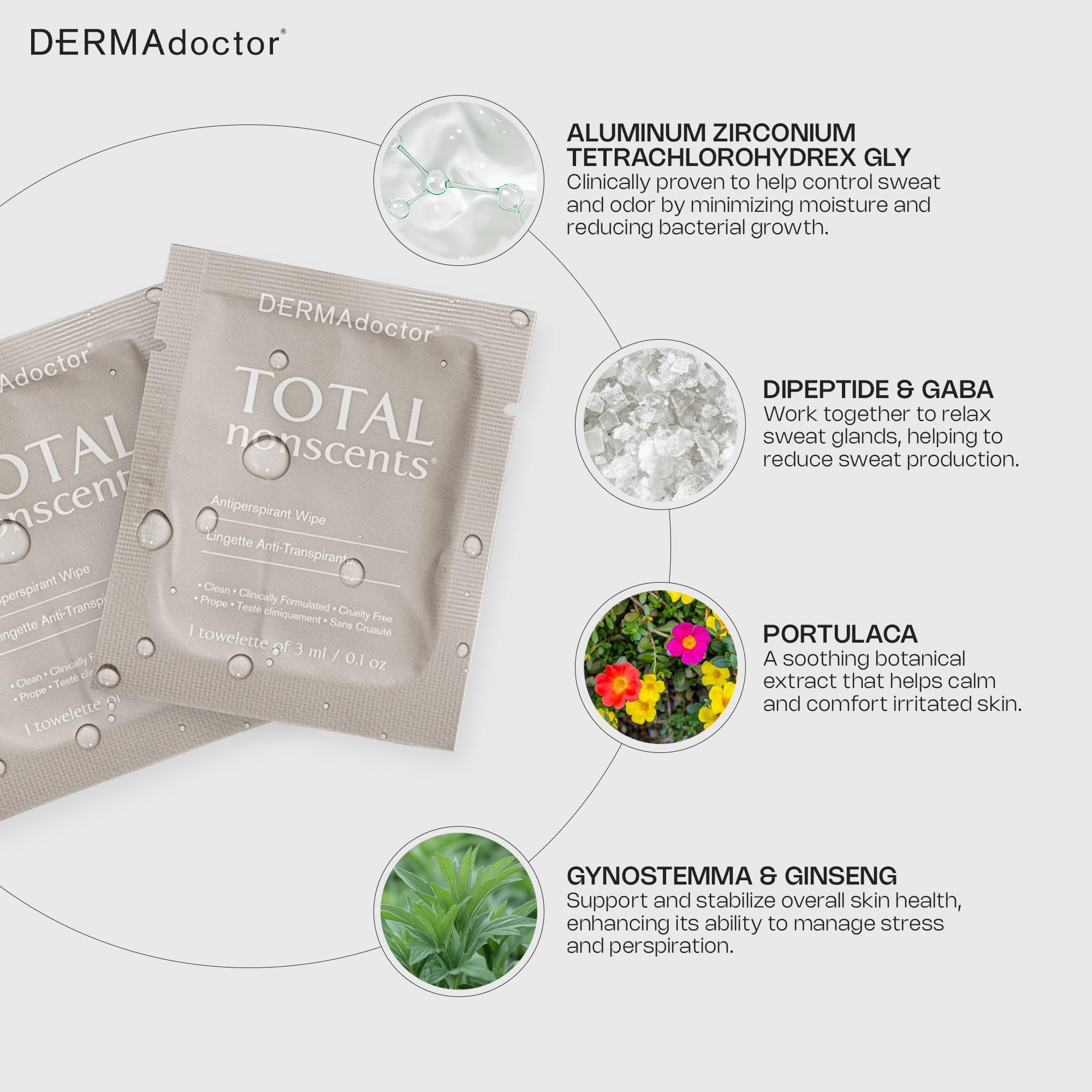 DERMAdoctor wipes for hands to help keep palms dry.