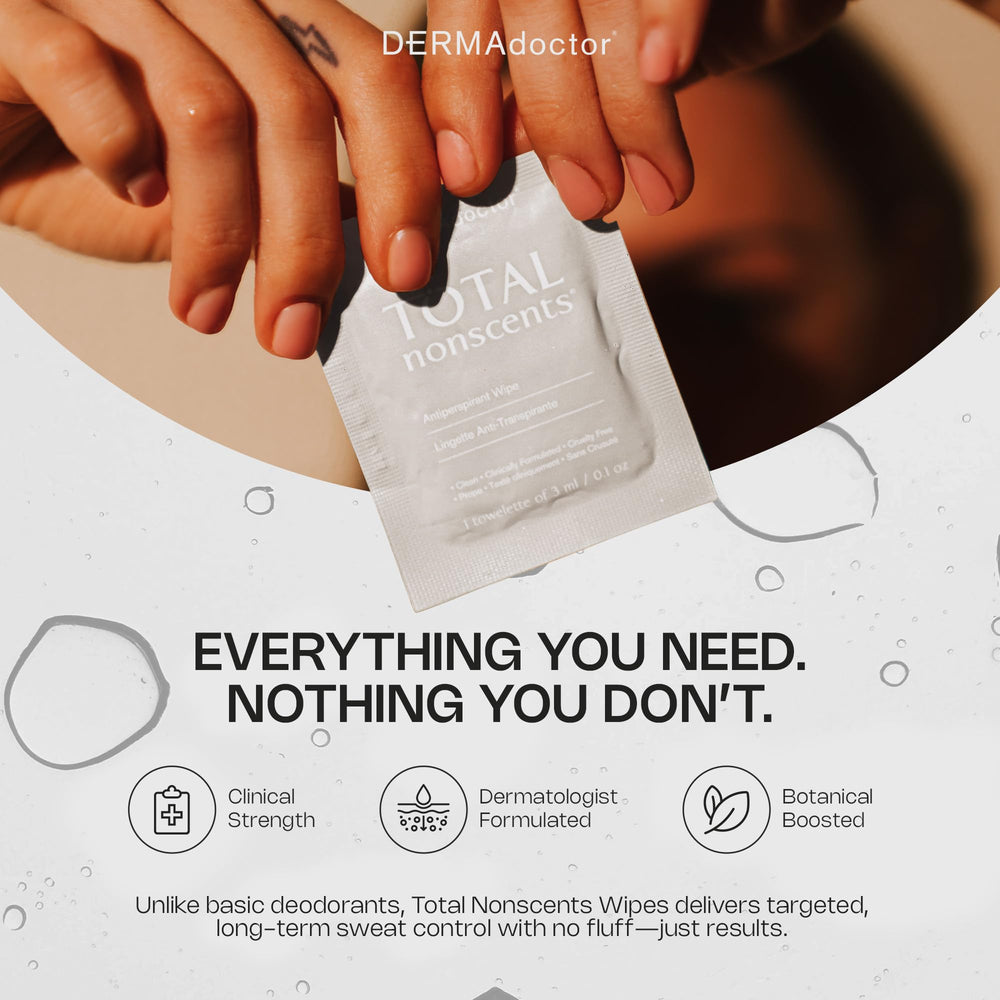 DERMAdoctor Deodorant Wipes provide long‑lasting dryness in daily use.