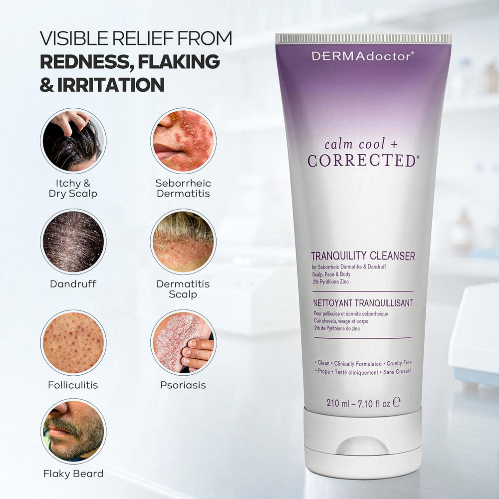 DERMAdoctor Fragrance-free formula — gentle, soap-free cleansing.