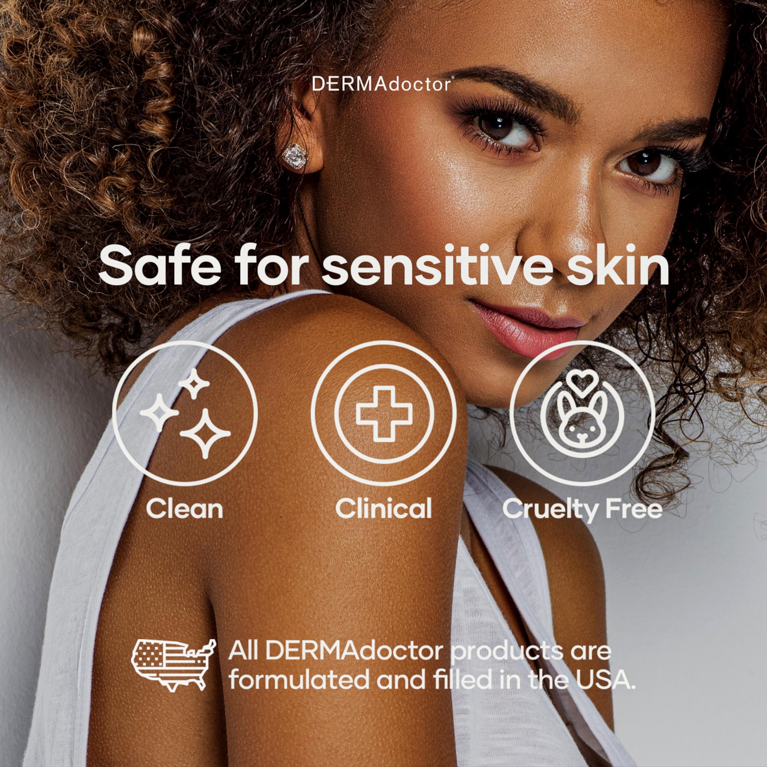 DERMAdoctor KP Bump Eraser after-use skin appears smoother and hydrated.