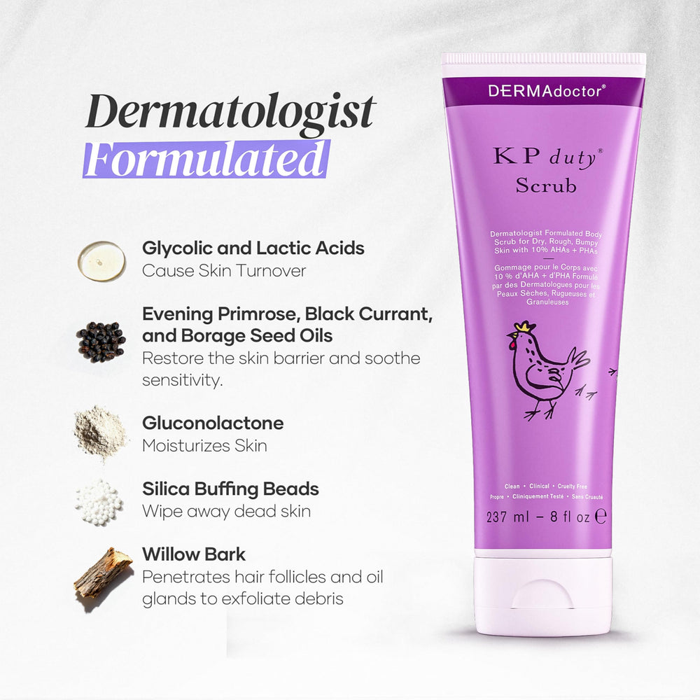 DERMAdoctor KP Bump Eraser grains close-up suggests gentle yet deep exfoliation.