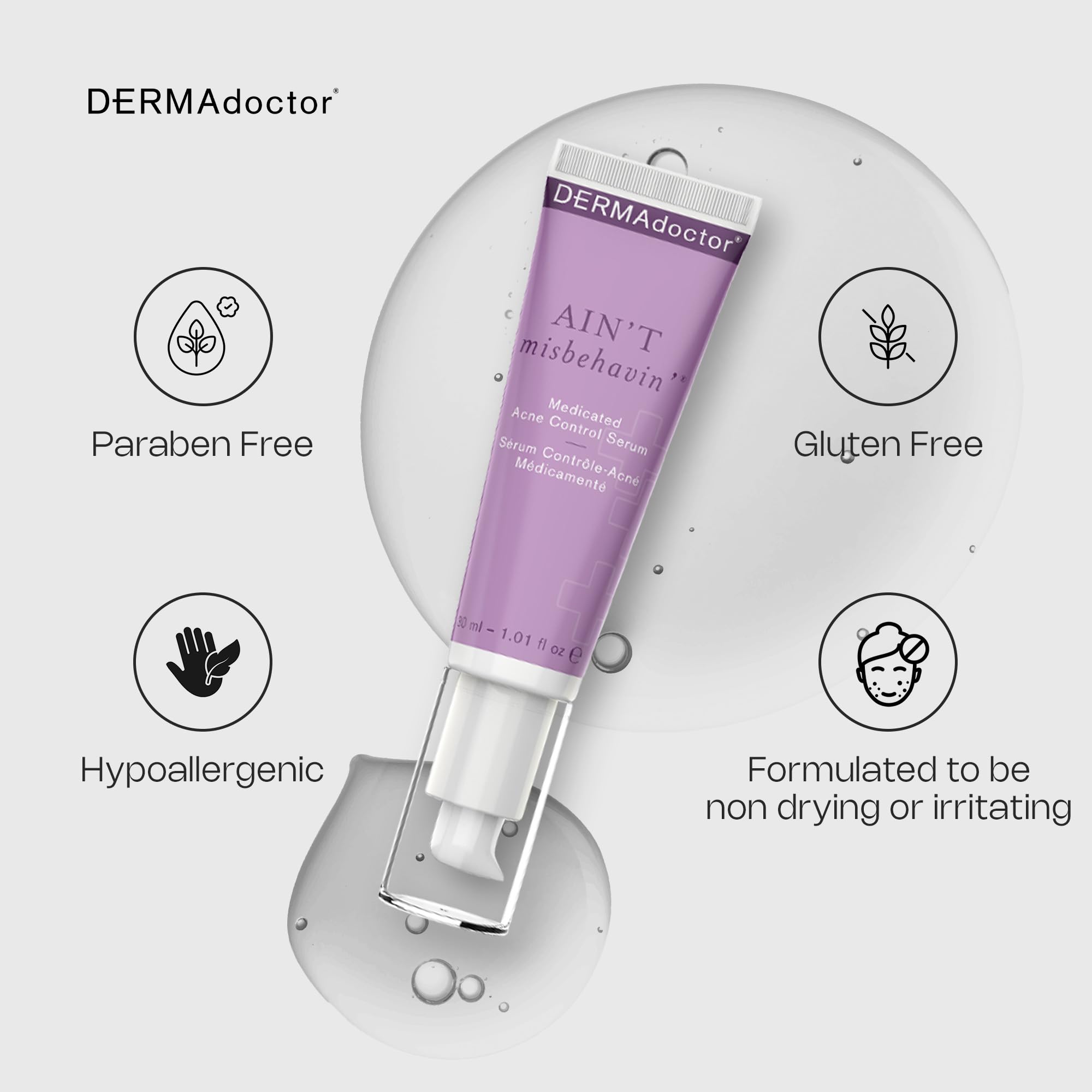 DERMAdoctor oleanolic acid ingredient supports skin texture
