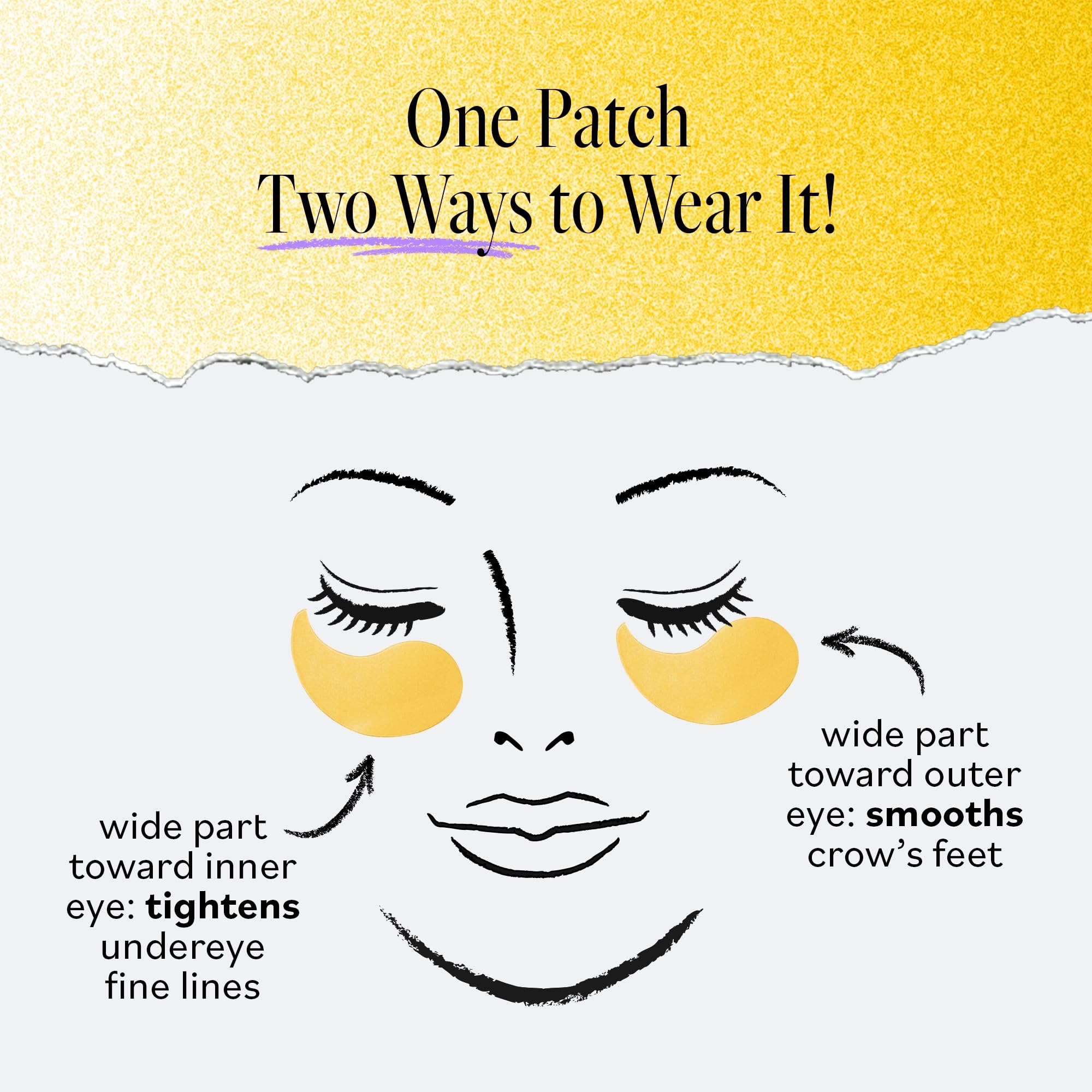 Derma E patches deliver quick hydration for a refreshed morning look.