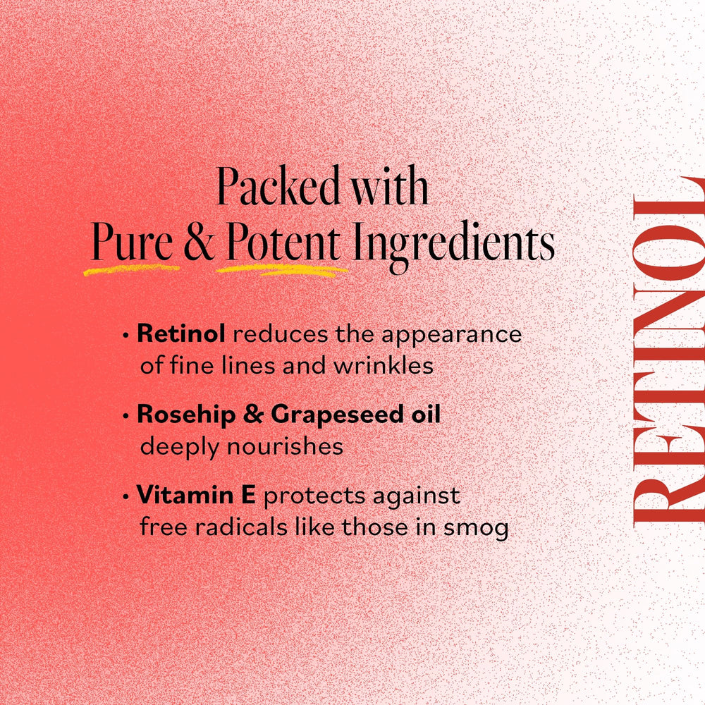 Derma E oil texture close-up shows fast-absorbing formula.