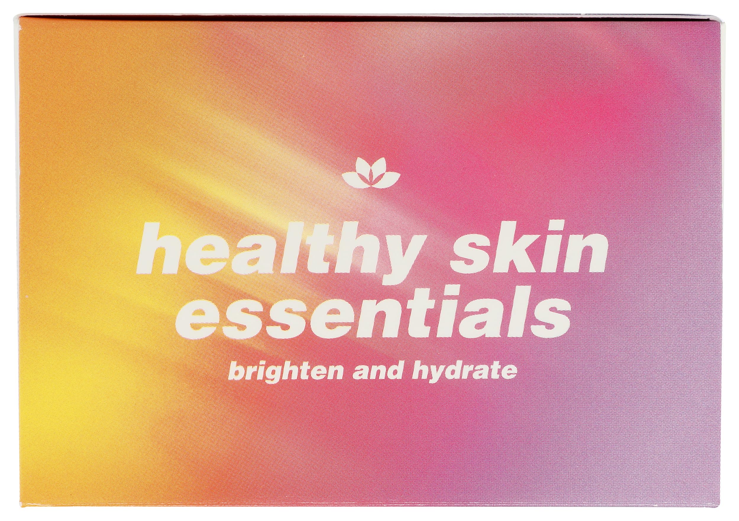 Derma E kit beside towels and plant evoking a calm home routine.