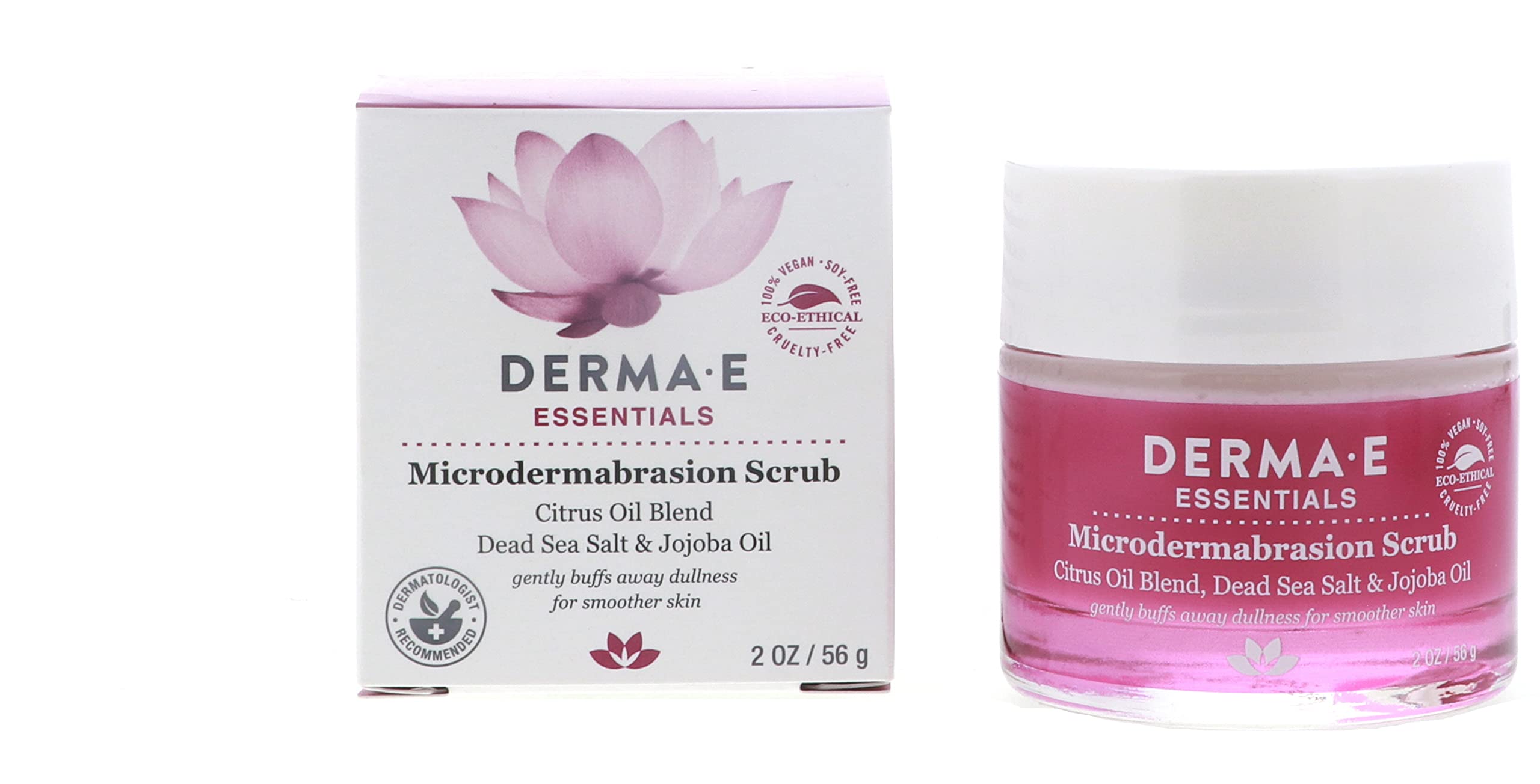 Derma E Microdermabrasion Scrub texture close-up showing mineral-rich Dead Sea salt.