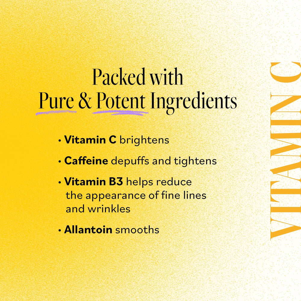 Derma E Vitamin C and B3 patches brighten dull under-eye skin.