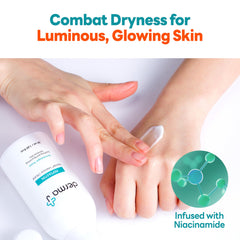 Cream being applied to the hand to illustrate easy glide and absorption