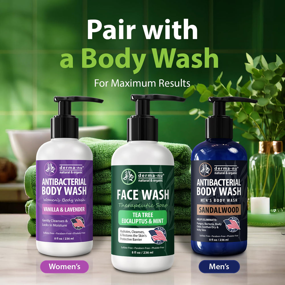 Derma-Nu USA-made packaging signaling cruelty-free, paraben-free formula.