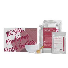 Dermabell rose jelly mask mixing process shows convenient, water-free application.