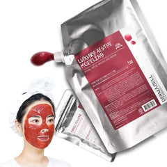 Dermabell rose jelly mask packaging highlights premium skincare options.