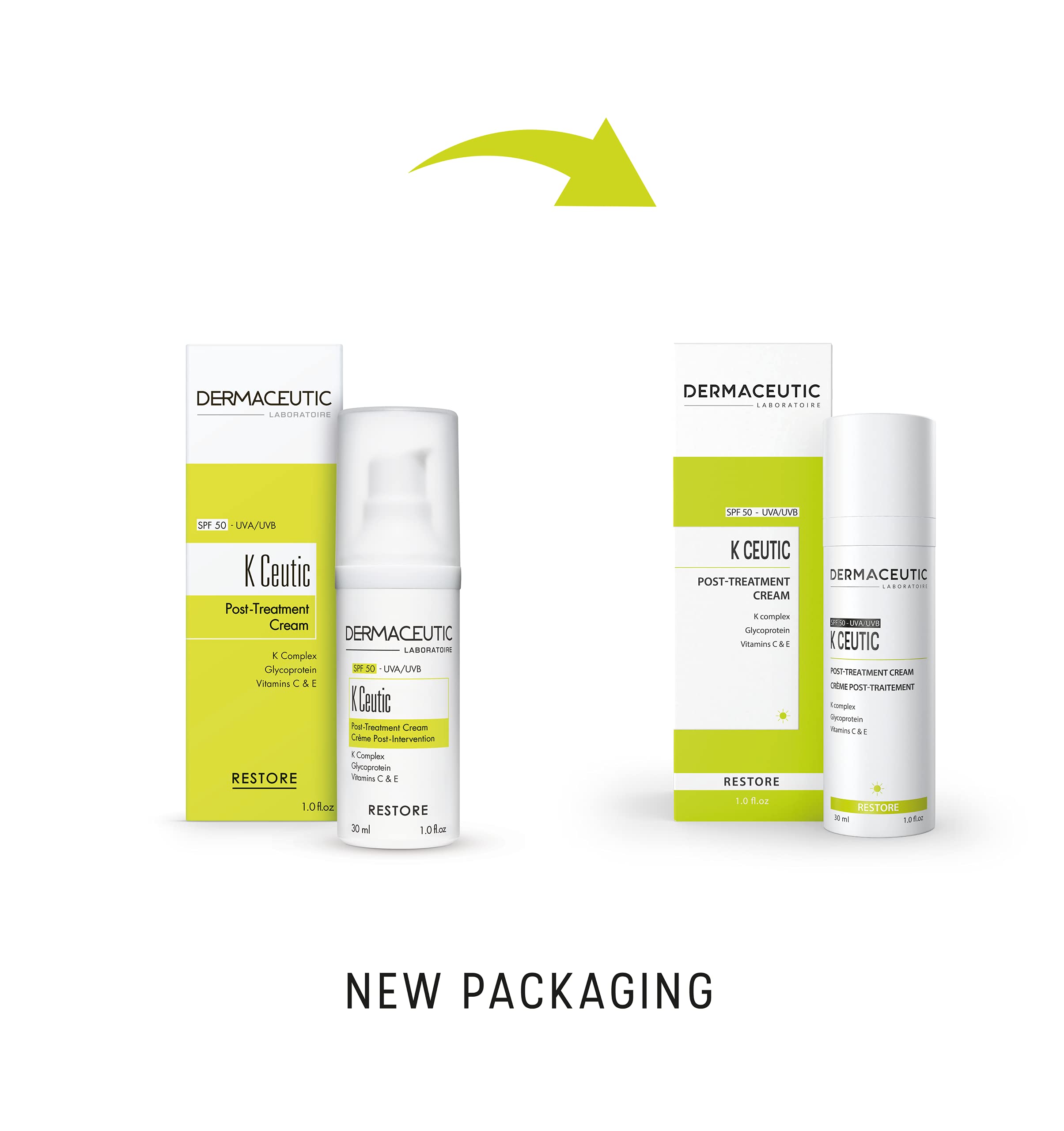 Dermaceutic K Ceutic texture close-up shows silky, soothing post-procedure care for sensitive skin