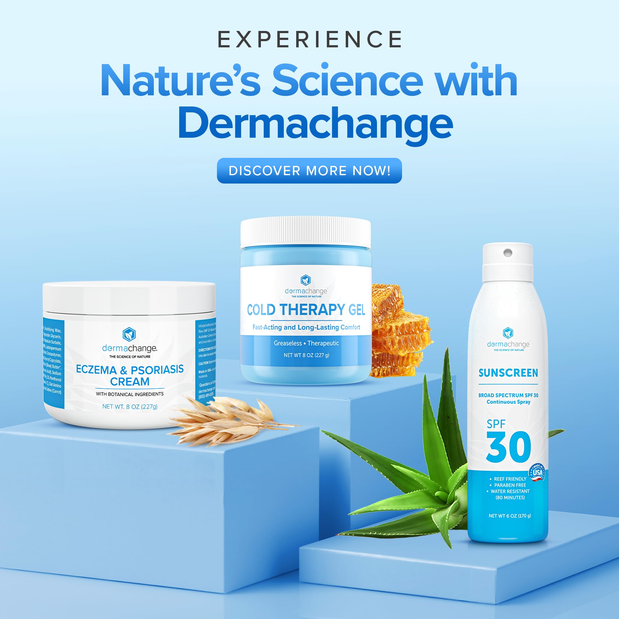 DermaChange shampoo packaging box illustrating sulfate-free formula