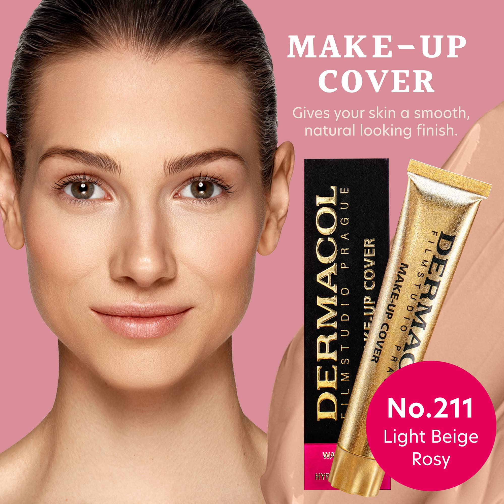 Dermacol SPF30 shade 211 arm swatch shows shade match