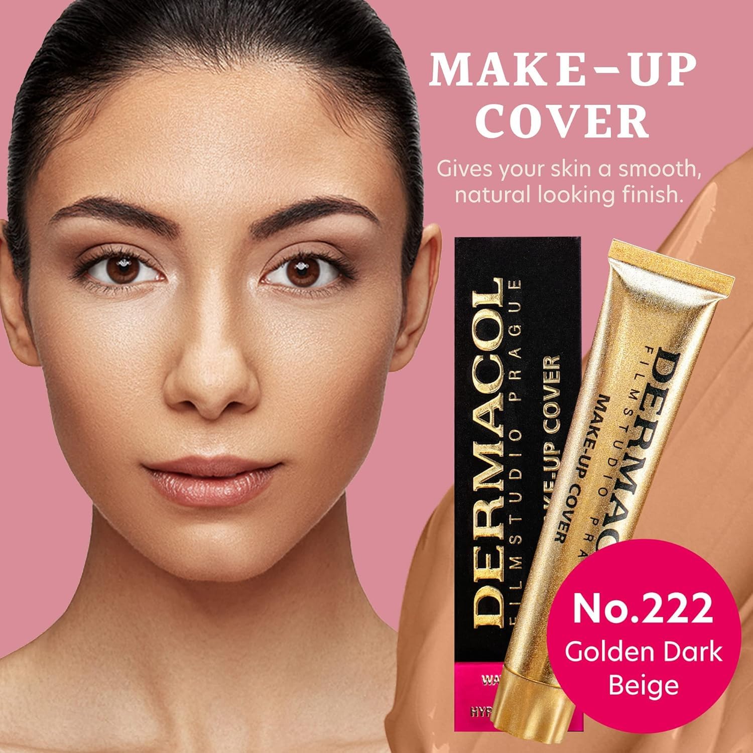 Dermacol shade 222 swatches for a close skin match