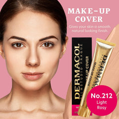 Dermacol foundation texture swatch showing creamy, blendable formula.