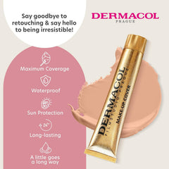 Dermacol foundation tube close-up with smooth applicator.